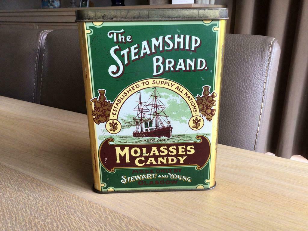 Vintage blikken doos the steamship brand, Ophalen of Verzenden, Gebruikt