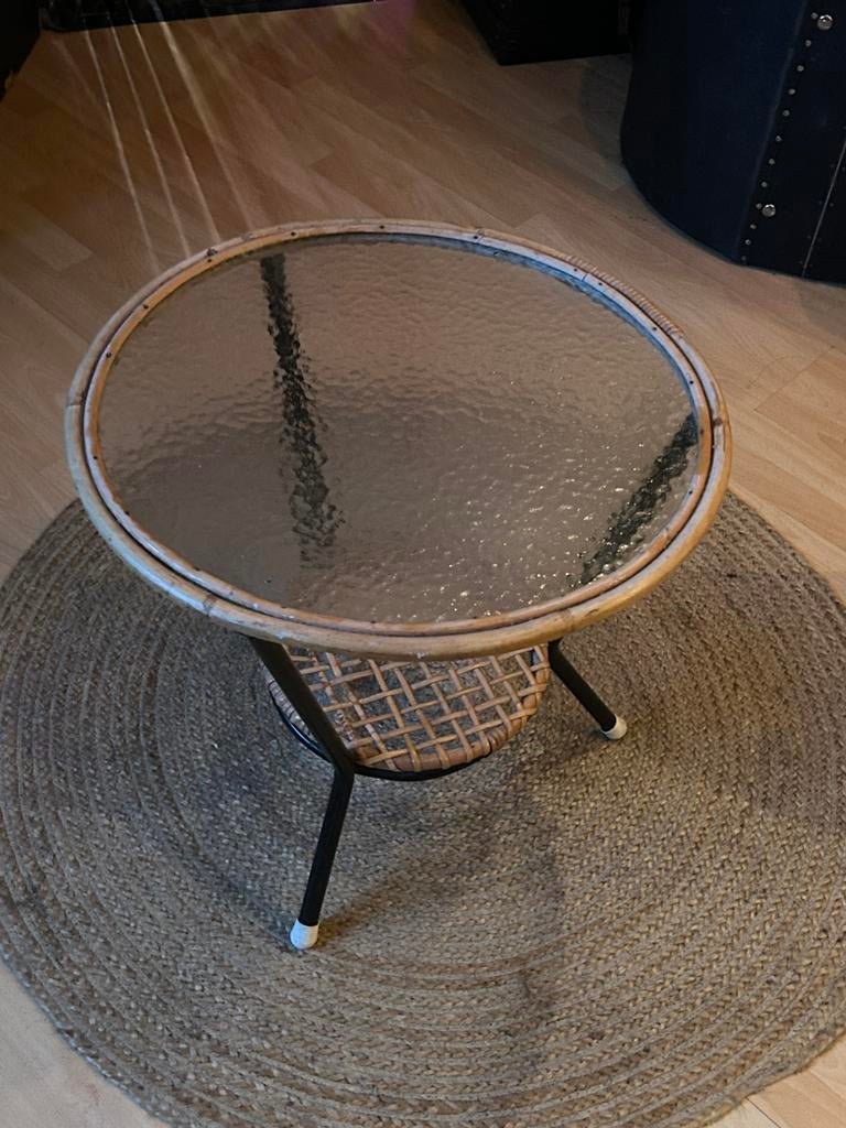 Bambootafeltje, Huis en Inrichting, Tafels | Salontafels, Ophalen, Gebruikt