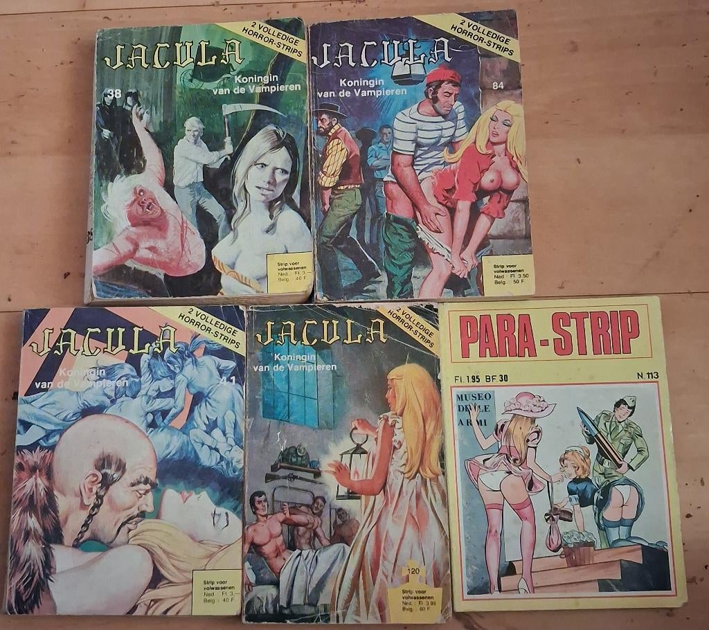 Koningin van de vampieren  Jacula en Para-strip, Boeken, Ophalen of Verzenden, Gelezen, Diverse auteurs