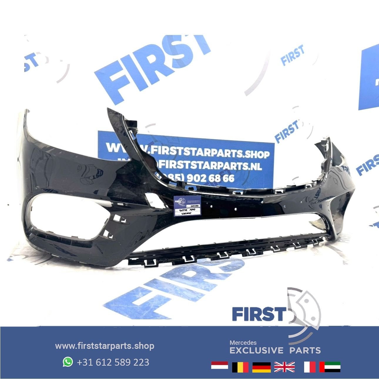 W222 AMG VOORBUMPER ZWART WIT GRIJS FACELIFT origineel Merce, Utilisé, -, Avant, -