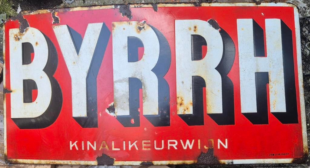 Plaque emailed BYRRH 1951 rare, Collections, Marques & Objets publicitaires