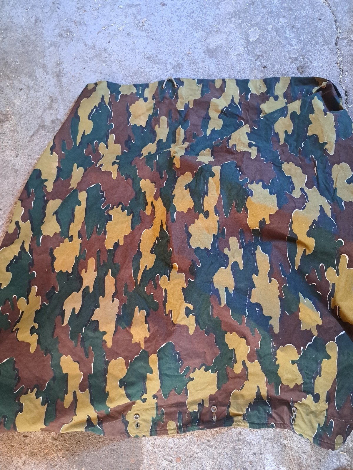 Originele Belgische Leger Mantelponcho ABL 1961 jigsaw  camo, Verzamelen, Militaria | Algemeen, Ophalen of Verzenden, Landmacht