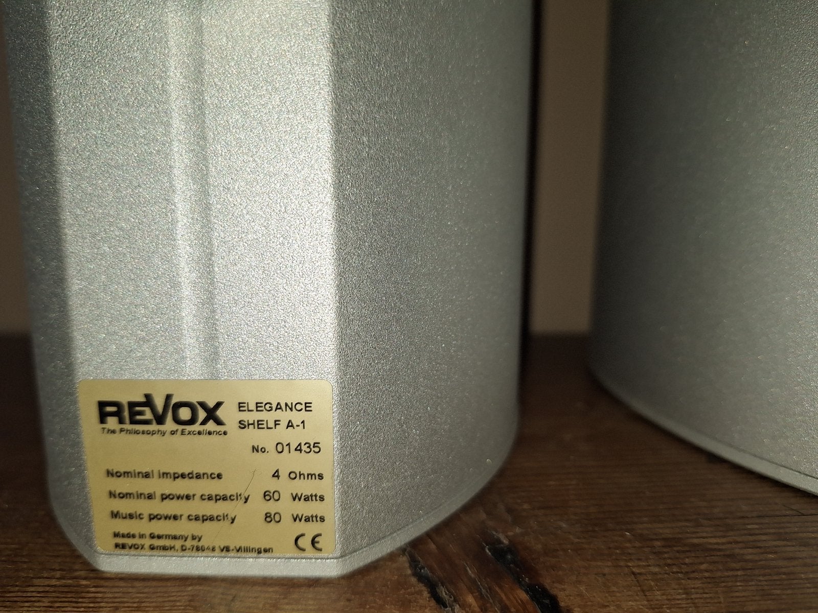 Ensemble de haut-parleurs Revox Elegance Shelf A-1, Autres marques, 60 à 120 watts, Enlèvement, Utilisé