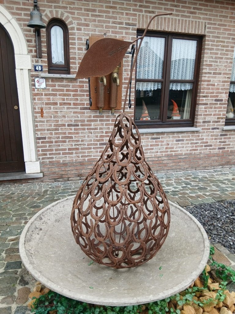 tuinbeeld & hoefijzeren fruitbeelden & kersen & appel & peer, Ophalen, Nieuw, Metaal, Abstract beeld