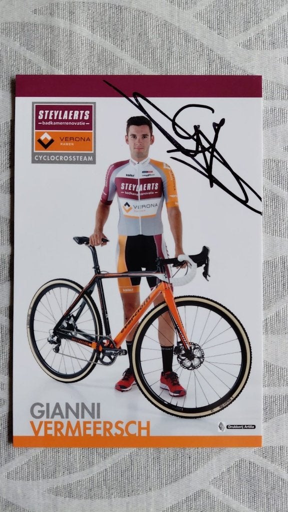 Wielrennen; veldrijden, Gianni Vermeersch 2016, 1980 tot heden, Foto, Ophalen of Verzenden, Zo goed als nieuw