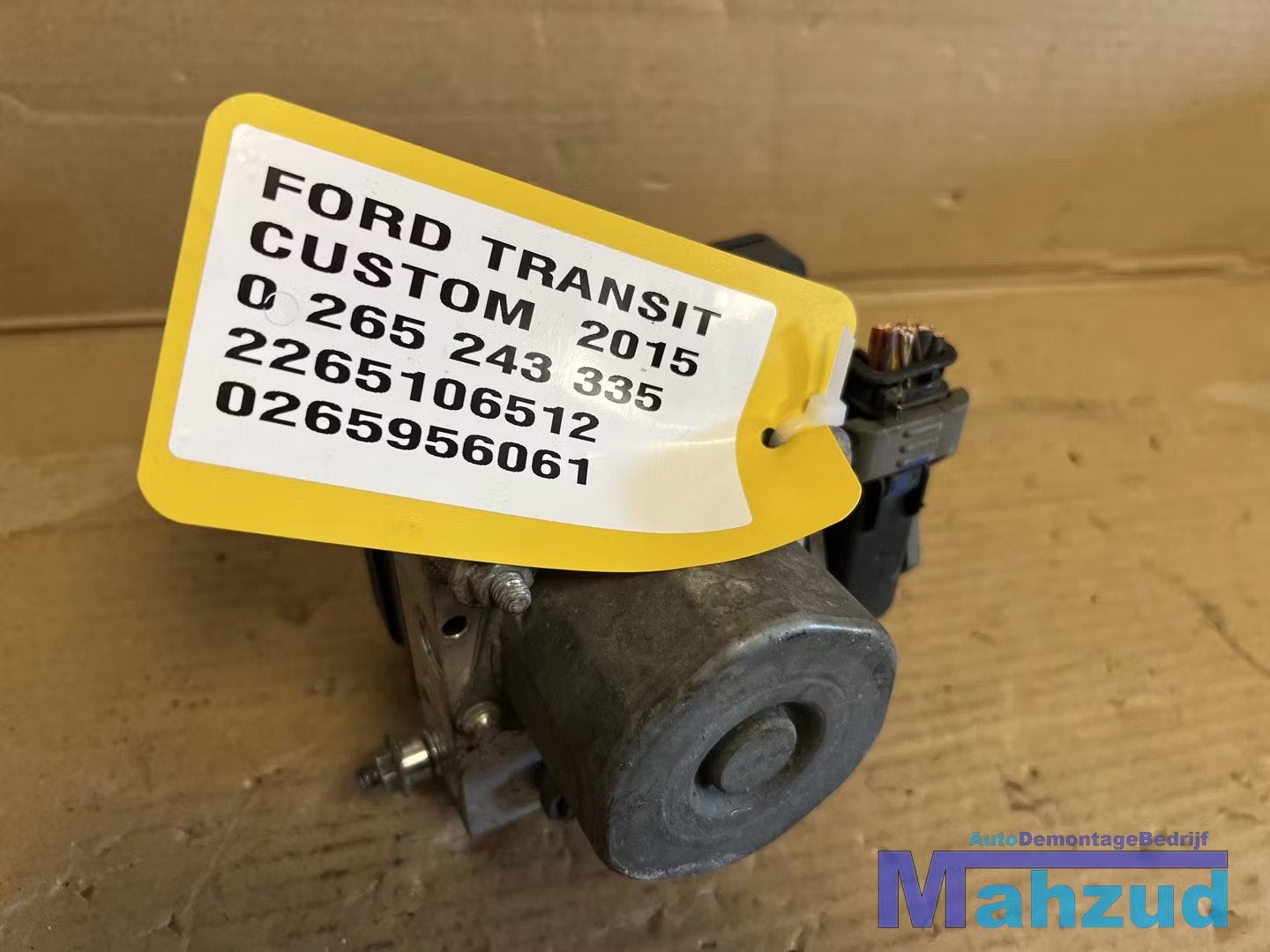 FORD TRANSIT CUSTOM ABS Pomp 2265106512 2013-2019, Info@ford.com, Ford Motor Company, American Road 1
48126  Dearborn, Ford