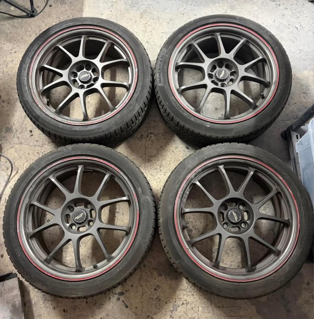 4x jantes alu - 4x100 - 17x7, Pneus et Jantes, 17 pouces, Enlèvement, Utilisé