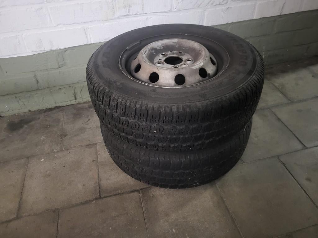 Set Bridgestone 215/70 R15C op velg (Ducato/Jumper/Boxer), Auto-onderdelen, Ophalen, Band(en)