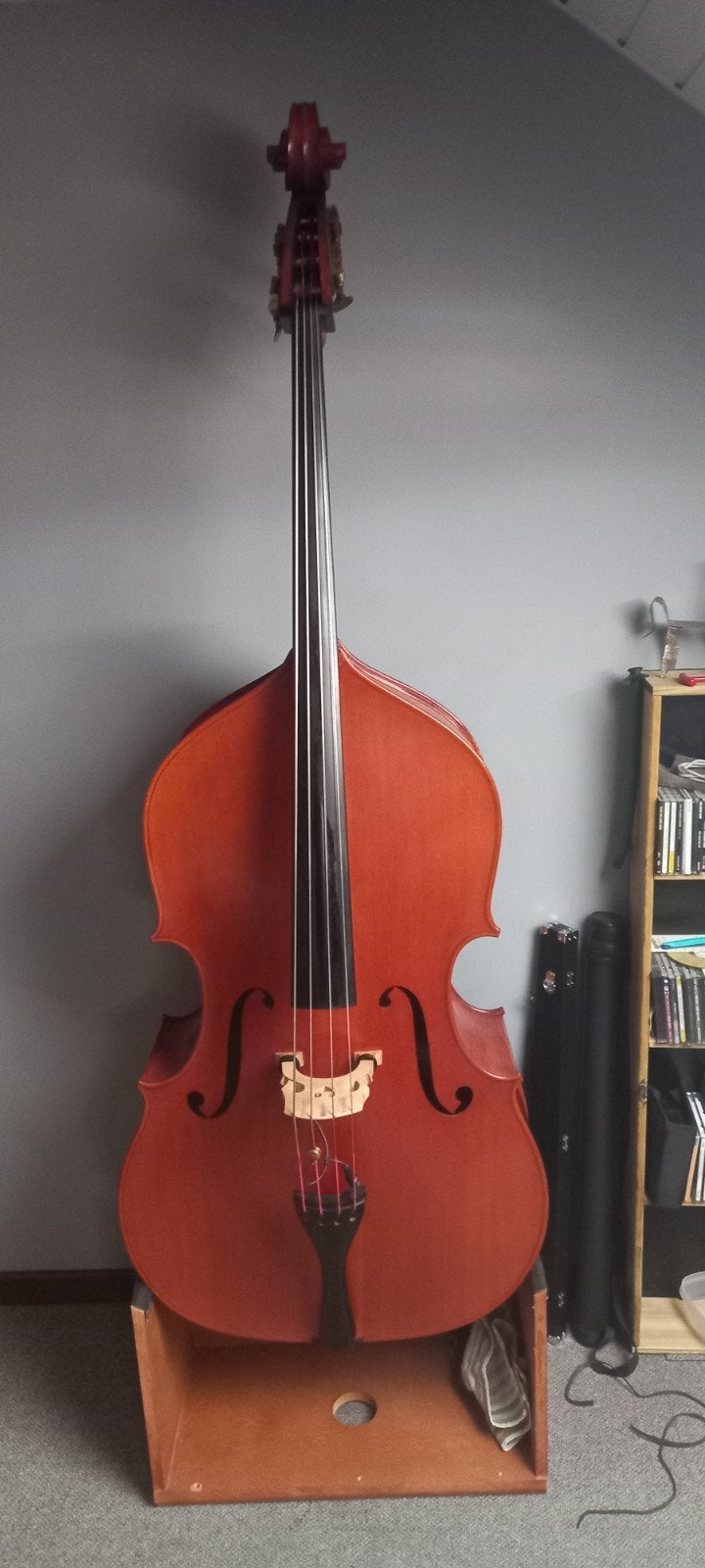 Massieve 3/4 contrabas, Muziek en Instrumenten, Strijkinstrumenten | Contrabassen, Ophalen, Zo goed als nieuw, 3/4-contrabas
