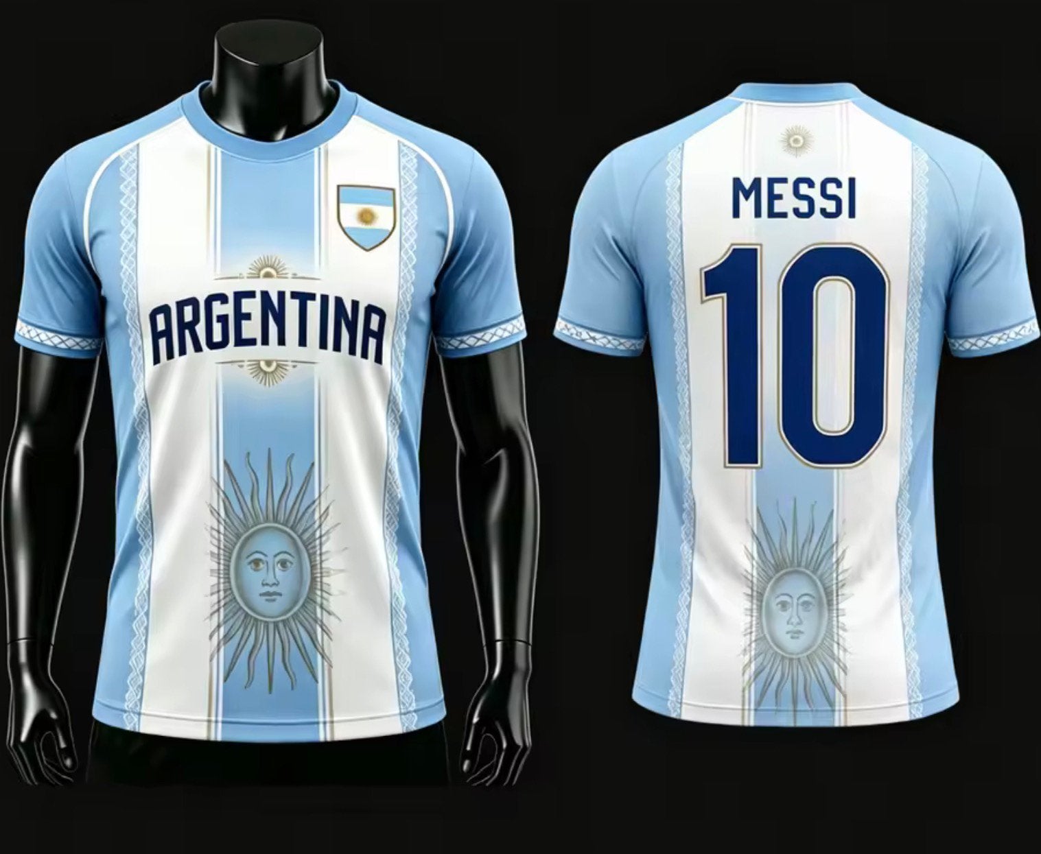 NIEUW: Argentinië Voetbalshirt MESSI 10 – Uniek Design, Verzamelen, Ophalen, Zo goed als nieuw, Shirt