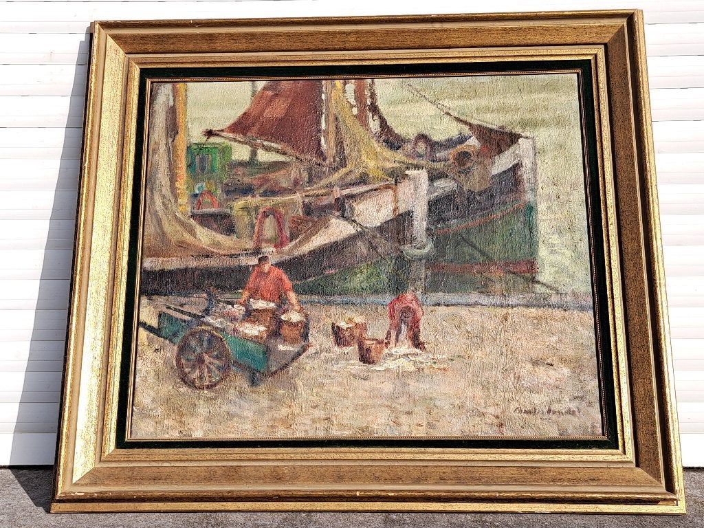 huile sur toile signe charles londot, Antiquités & Art, Enlèvement ou Envoi, Impressionniste, Toile
