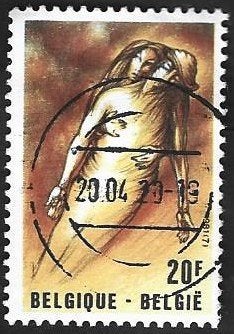 1 Postzegel 1981 Ramp Bois du Cazier België, Postzegels en Munten, Frankeerzegel, Ophalen of Verzenden, Gestempeld, Gestempeld