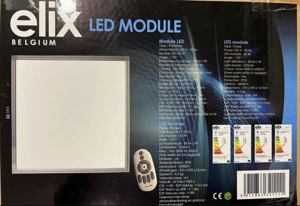 Plafond ledverlichting met afstandsbediening, Ophalen, Nieuw, Led