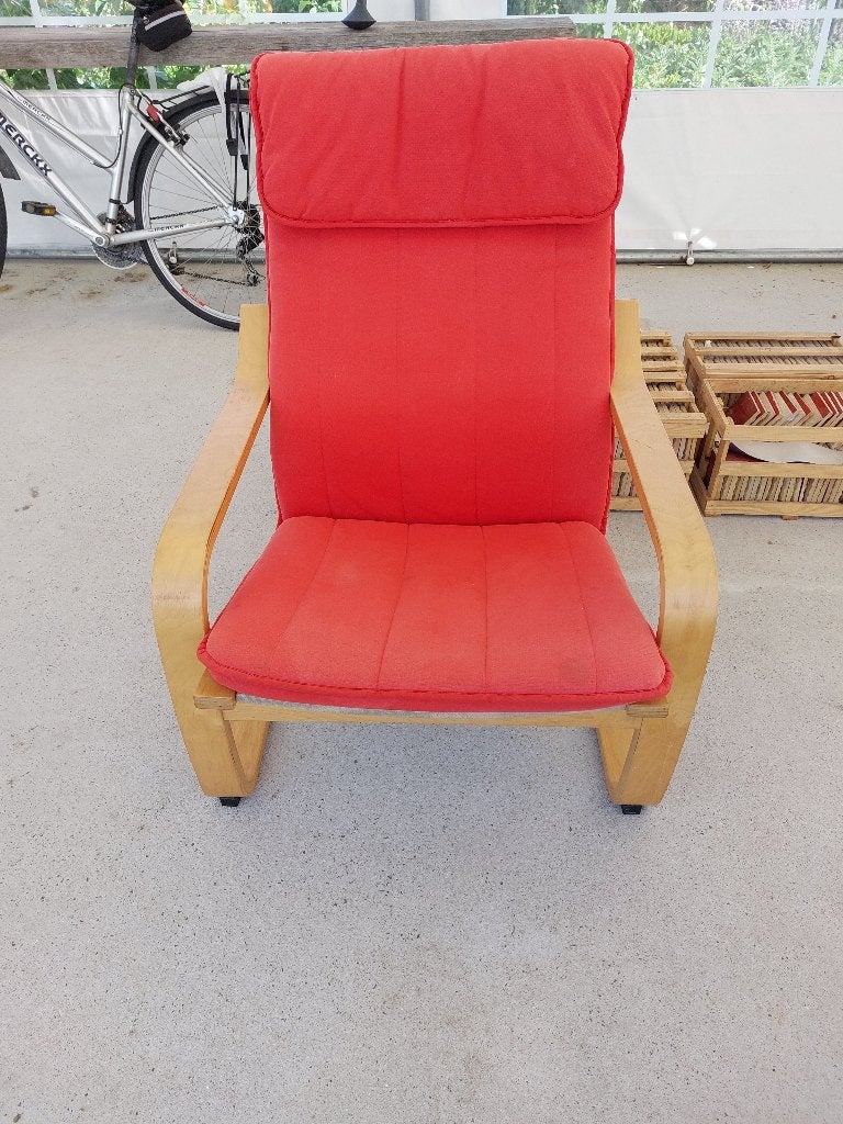Ikea leunstoel, Ophalen, Gebruikt, Eén, Rood
