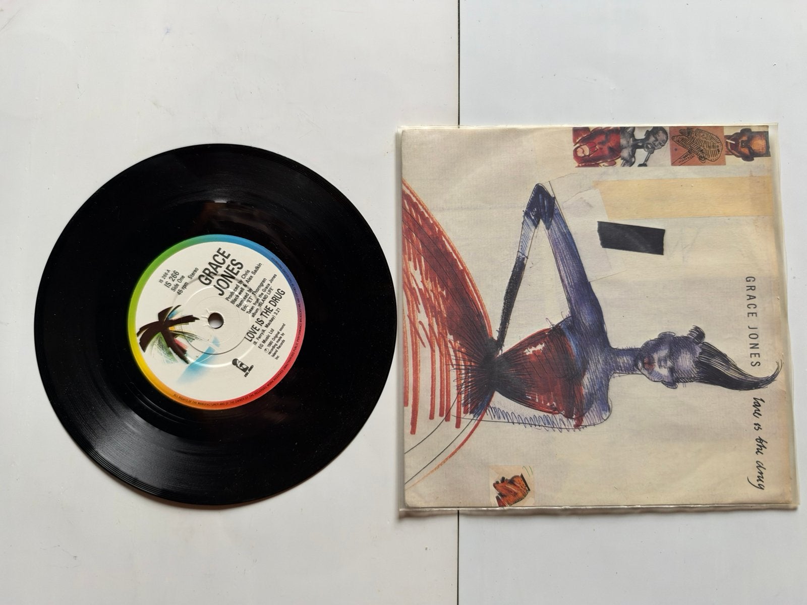 Grace Jones: love is the drug ( 1980; NM), Ophalen of Verzenden, Zo goed als nieuw