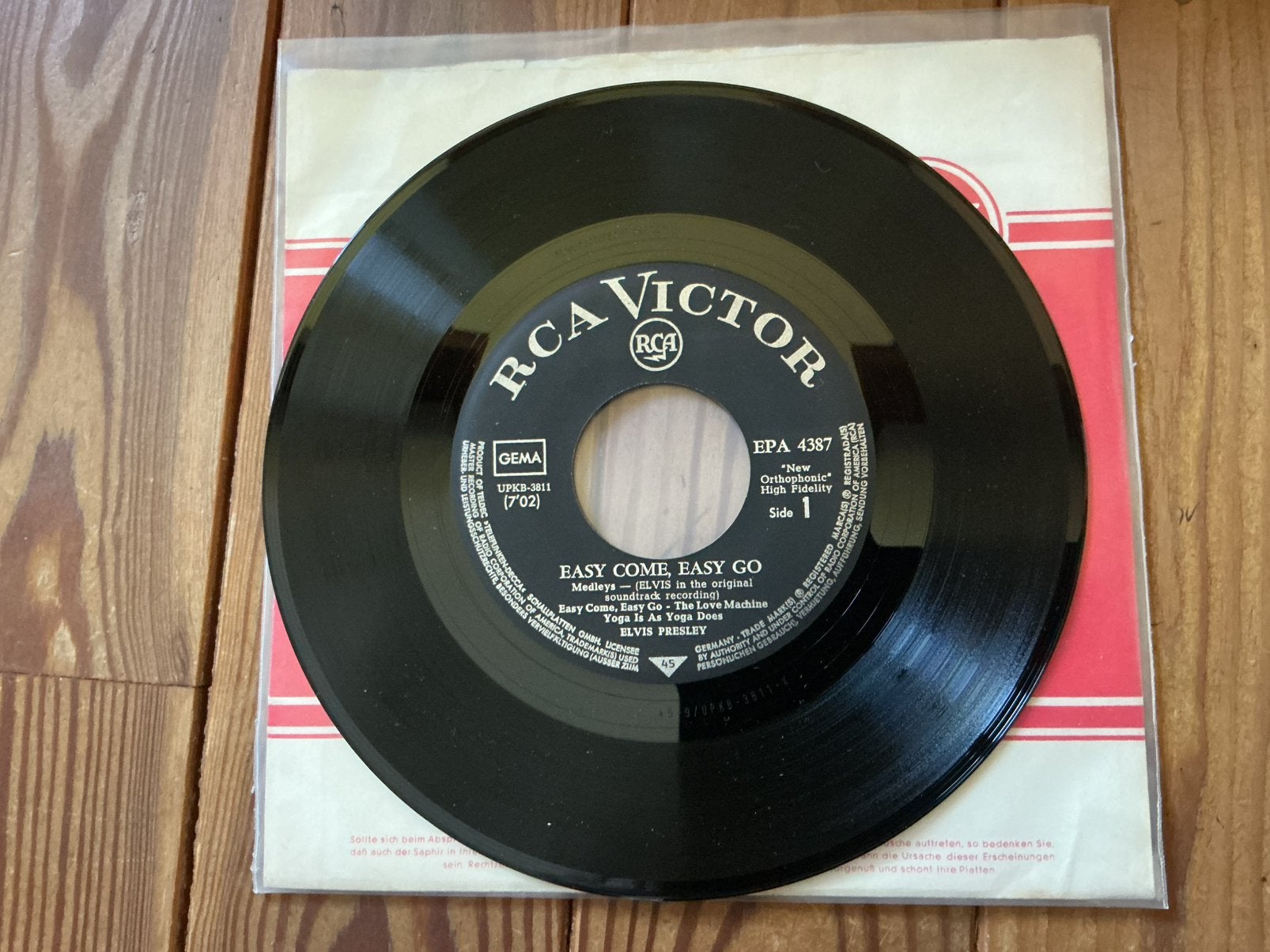 EP Elvis Presley - easy come, easy go, Cd's en Dvd's, Vinyl Singles, Ophalen of Verzenden, Gebruikt, EP