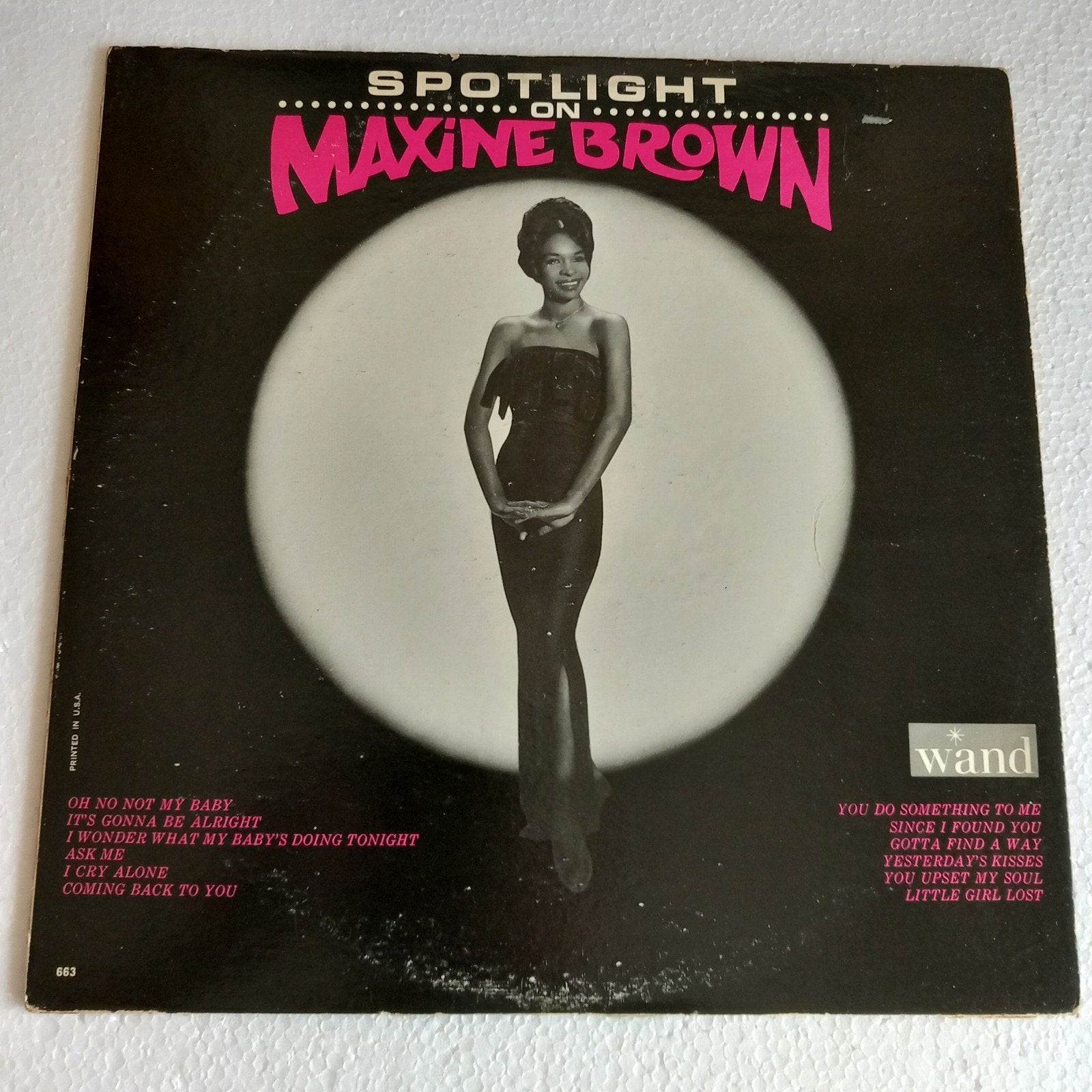 MAXINE BROWN. YESTERDAY'S KISSES. R&B 1965 USA LP, Cd's en Dvd's, Ophalen of Verzenden, LP