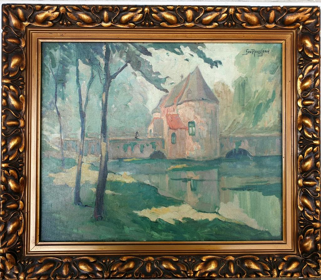 Huile sur toile de Geo Rousseau Bruges, Antiquités & Art, Enlèvement ou Envoi