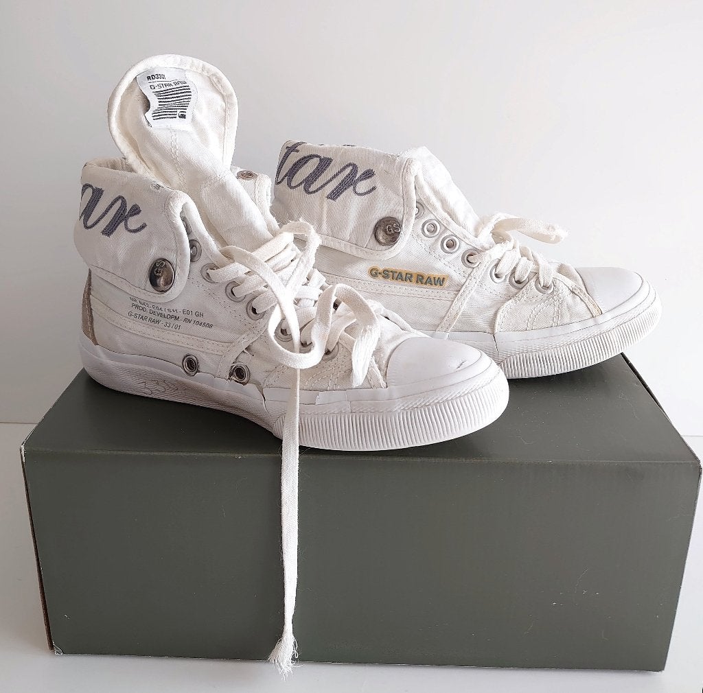 G-Star Raw 3301 High-top Sneakers | 37 | + originele Doos, Vêtements | Femmes, Chaussures, Porté, Sneakers et Baskets, Blanc, Enlèvement ou Envoi