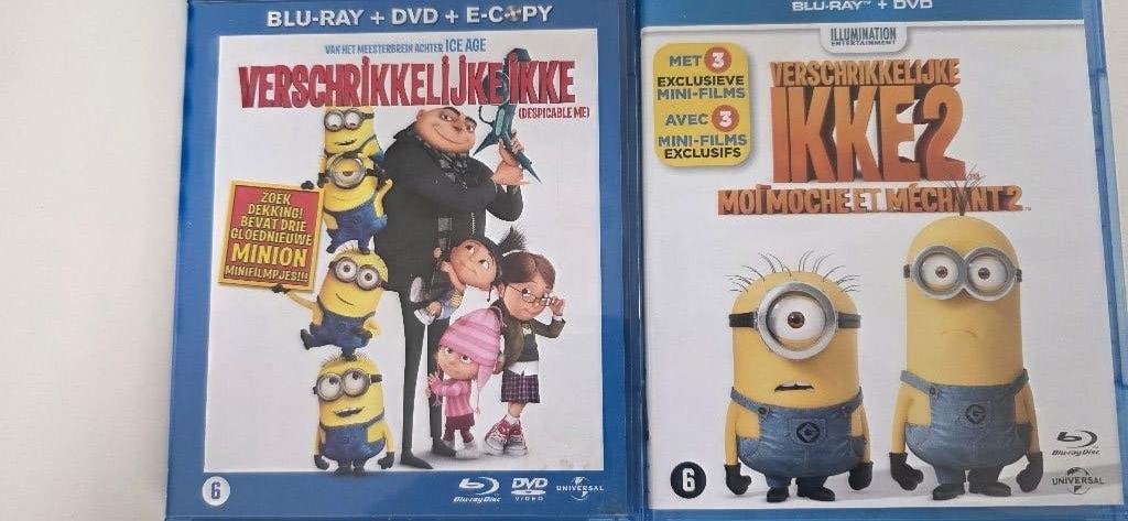 BR - Verschrikkelijke Ikke 1+2 (VL gesproken), Cd's en Dvd's, Film, Zo goed als nieuw, Blu-ray, Ophalen of Verzenden