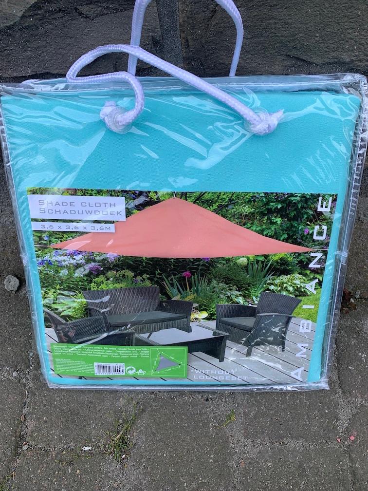 2 Schaduwdoeken Driehoekig 3.6M - ANTI UV, Ophalen of Verzenden, Nieuw