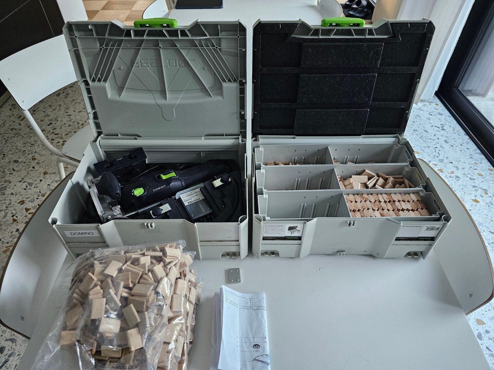 festool domino df500q plus accessoires, Bricolage & Construction, Enlèvement, Utilisé, Électrique, Festool