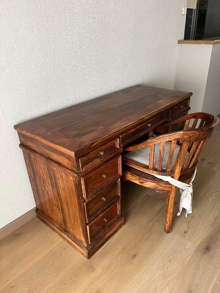 Bureau ancien avec chaise, Maison & Meubles, Autres marques, Bois, Secrétaire, Enlèvement