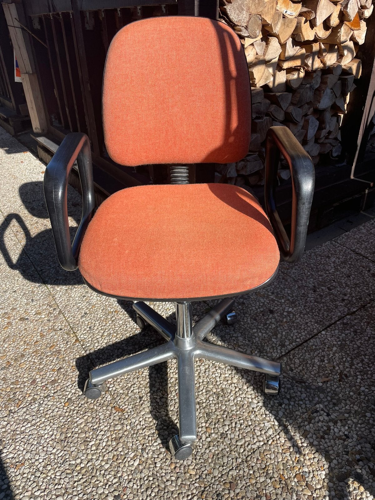 Fauteuil de bureau Space age , pieds acier poli, Enlèvement, Comme neuf