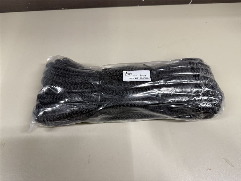 Zwart touw 14MM 12 meter lang scheepstouw, Ophalen of Verzenden, Nieuw