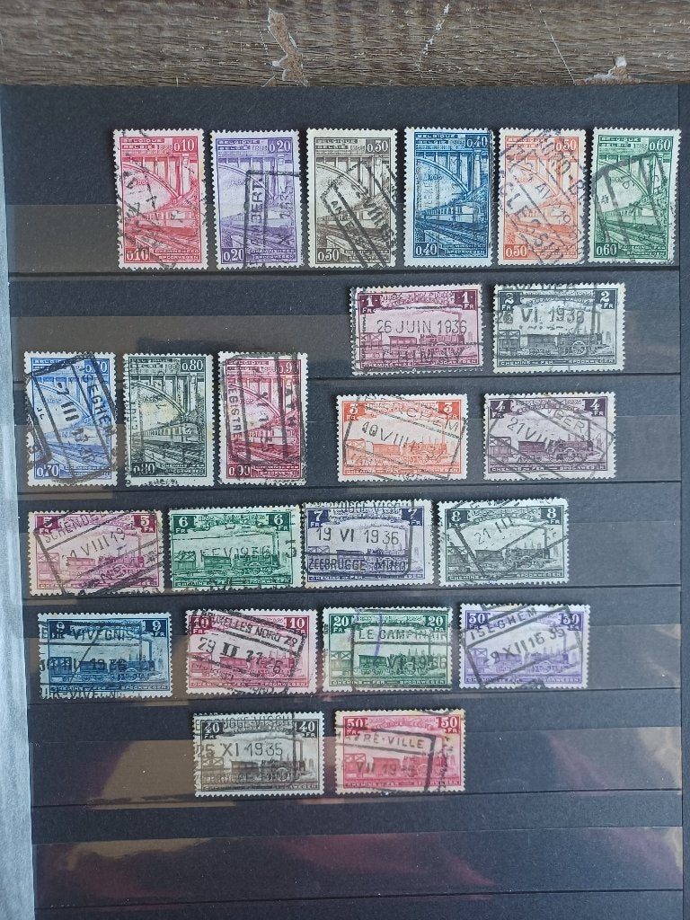 Postzegels Belgie - Spoorwegen, Postzegels en Munten, Ophalen of Verzenden, Gestempeld