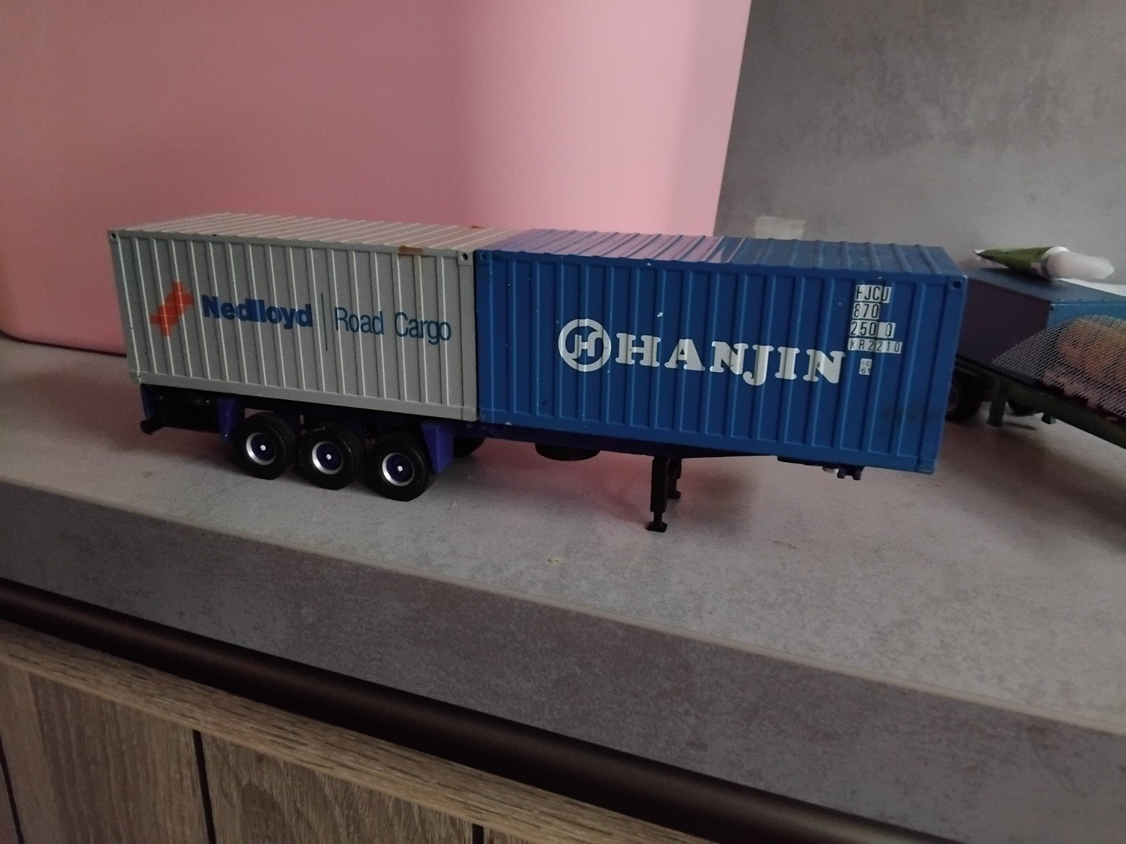 tekno containeropligger. chassis verkort, Hobby en Vrije tijd, Modelauto's | 1:50, Ophalen of Verzenden, Tekno