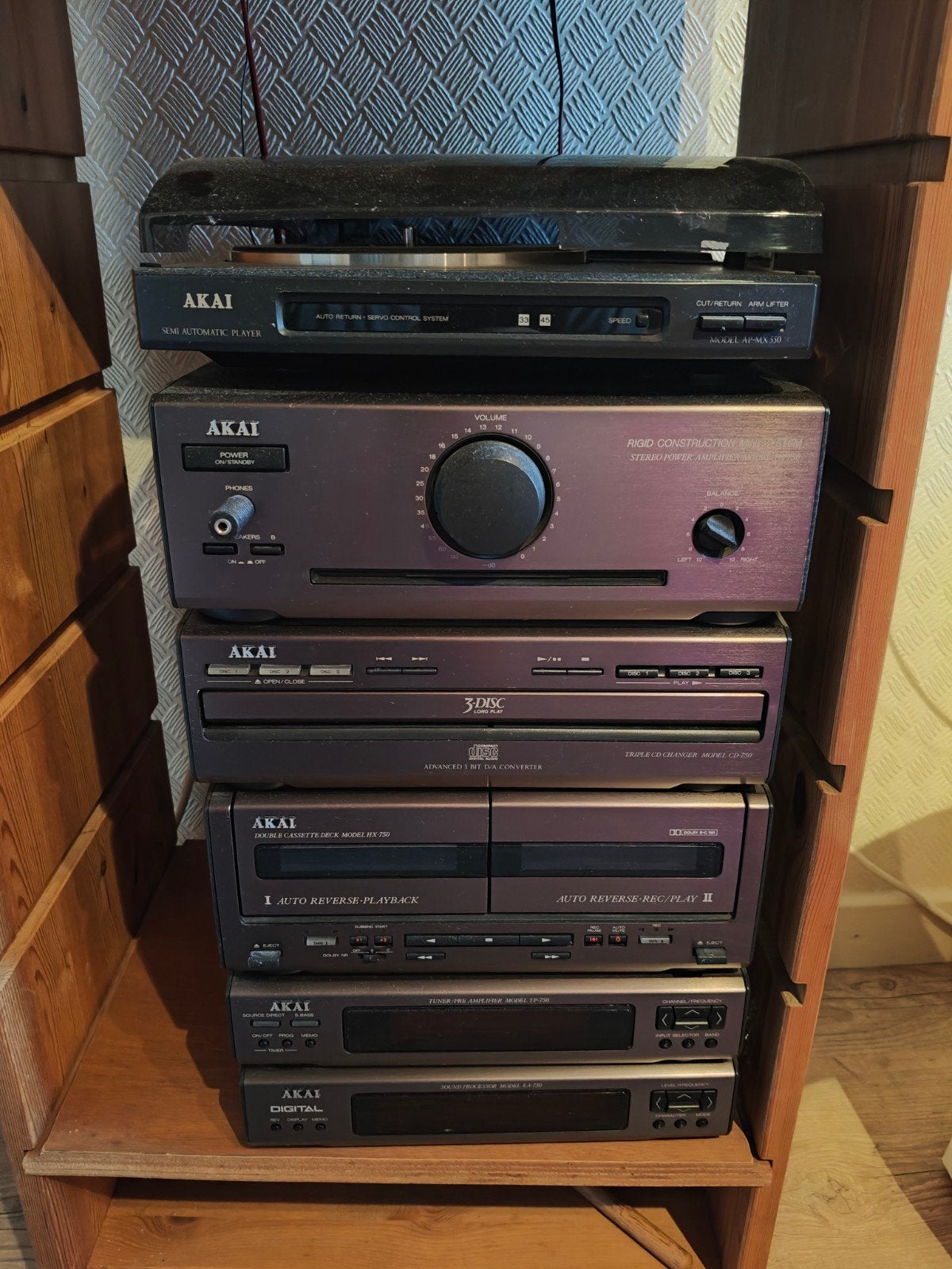 Akai mini hifi-set, Ophalen of Verzenden, Cassettedeck, Akai