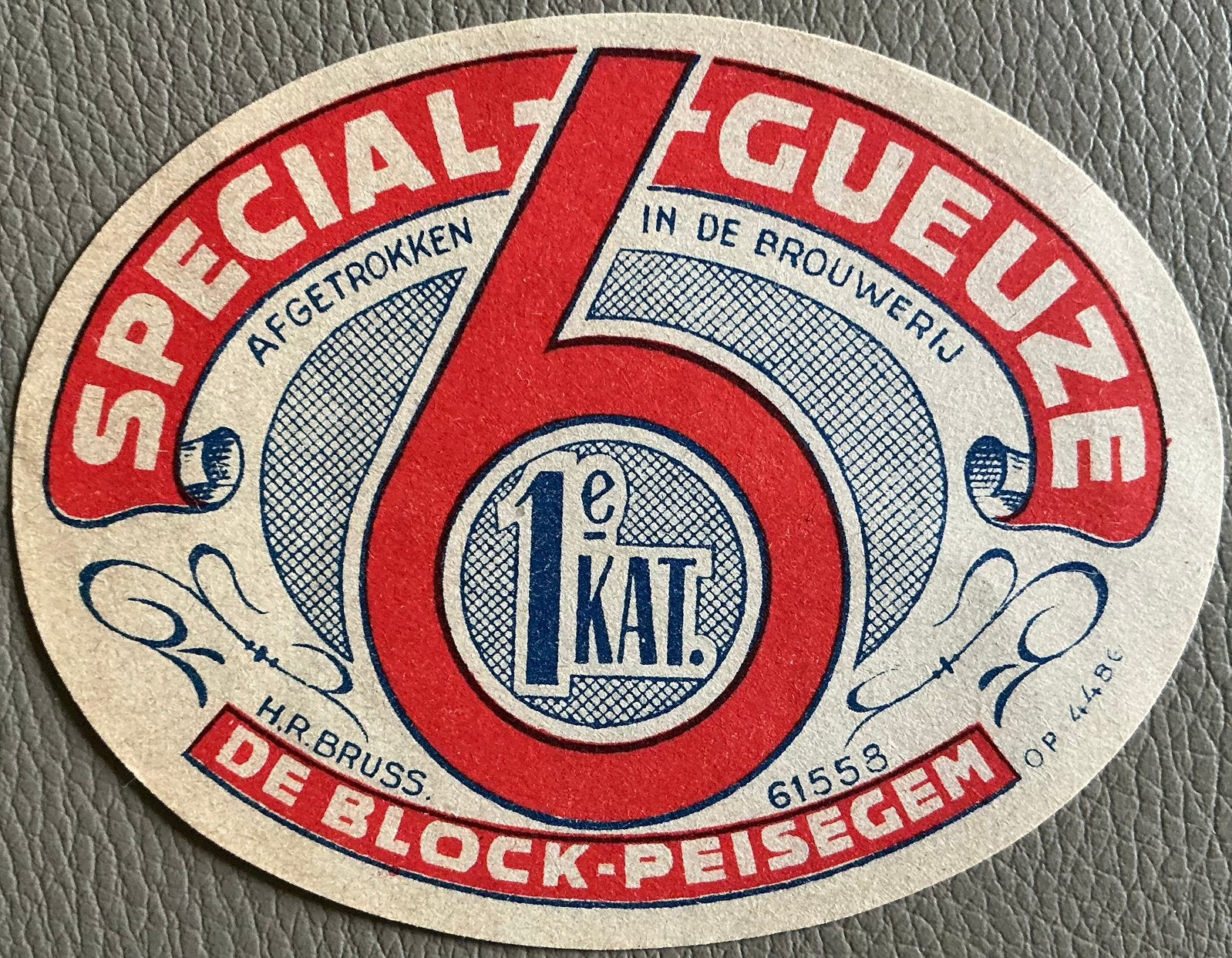 Oud BR.DE BLOCK/SPECIAL GUEUZE/PEISEGEM/bieretiket, Verzamelen, Ophalen of Verzenden, Zo goed als nieuw, Overige typen, Overige merken