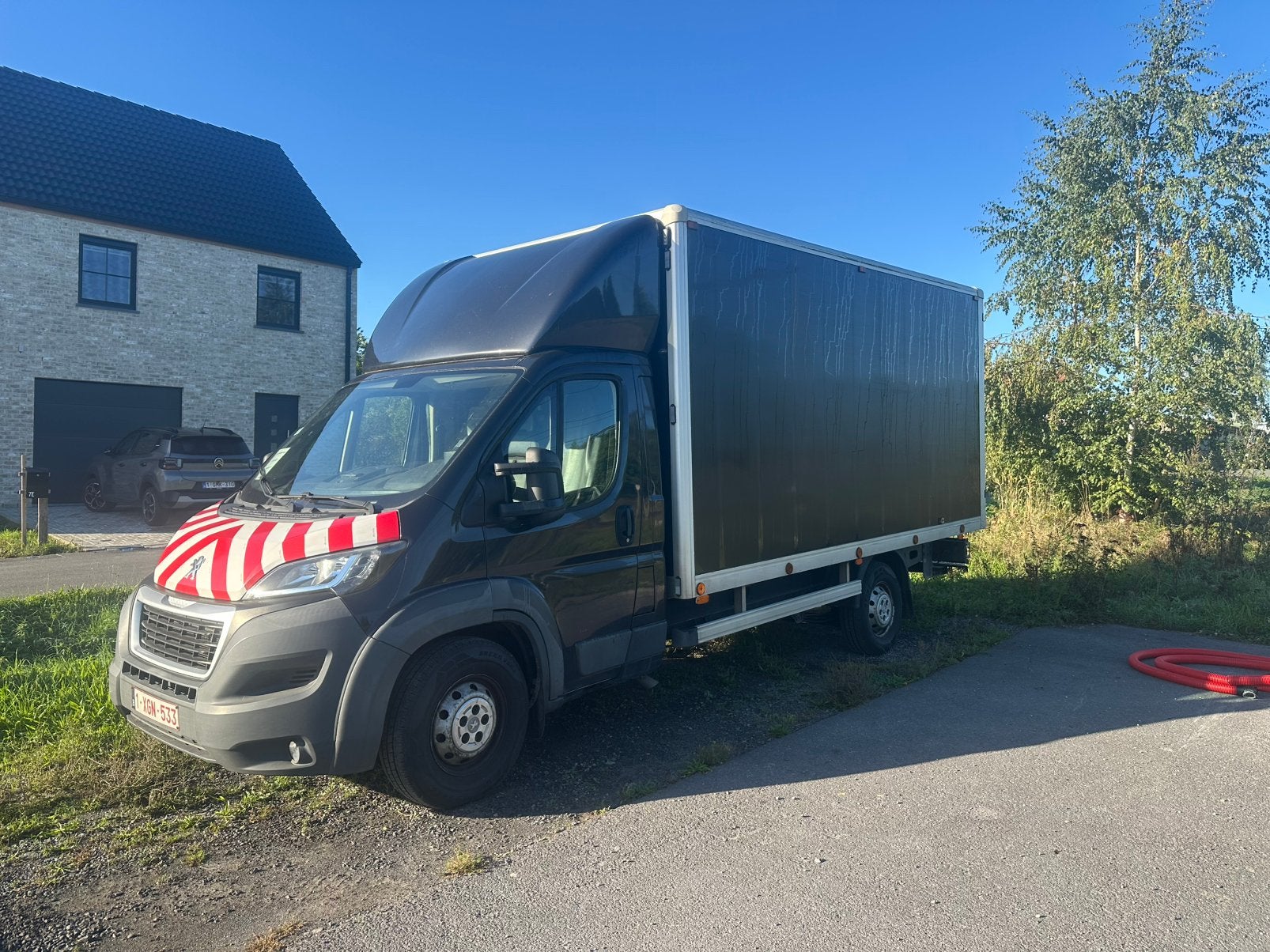 Peugeot boxer 2.2, meubelbak, Auto's, Voorwielaandrijving, Euro 5, Zwart, Leder