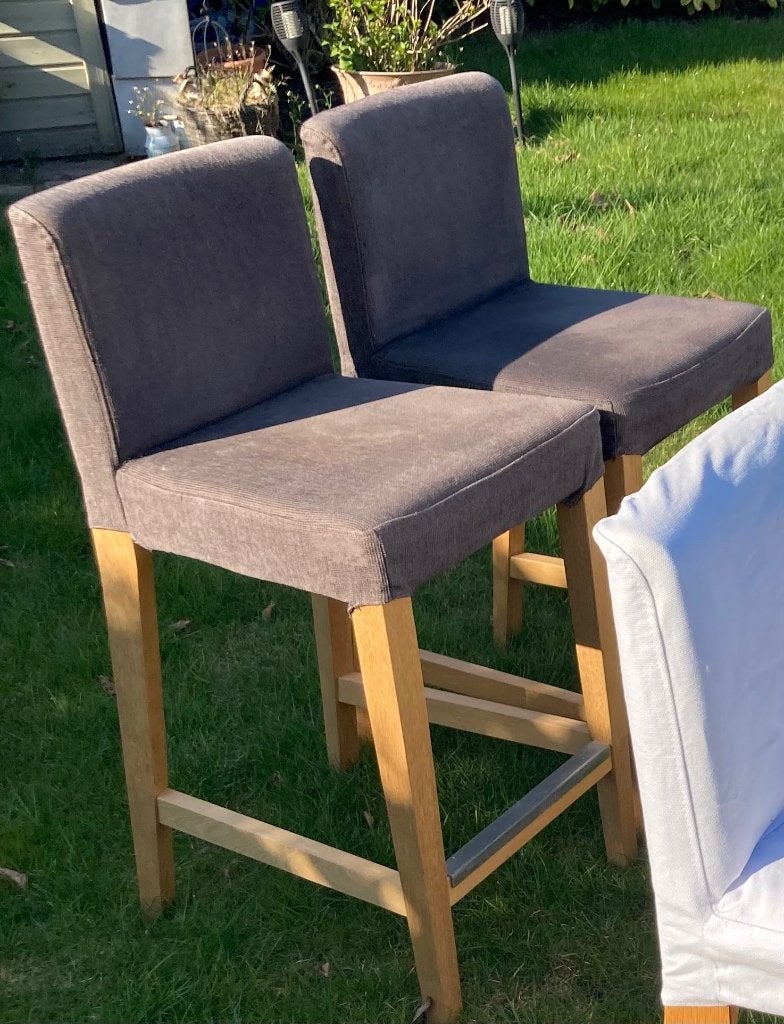 IKEA Henriksdal krukken - 2 stuks, Maison & Meubles, 2 tabourets, Enlèvement, Utilisé, Bois