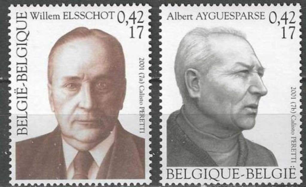 Belgique 2001 - Yvert 2985-86 /OBP 2990-91 - Écrivains (PF), Timbres & Monnaies, Timbres | Europe | Belgique, Non oblitéré, Envoi