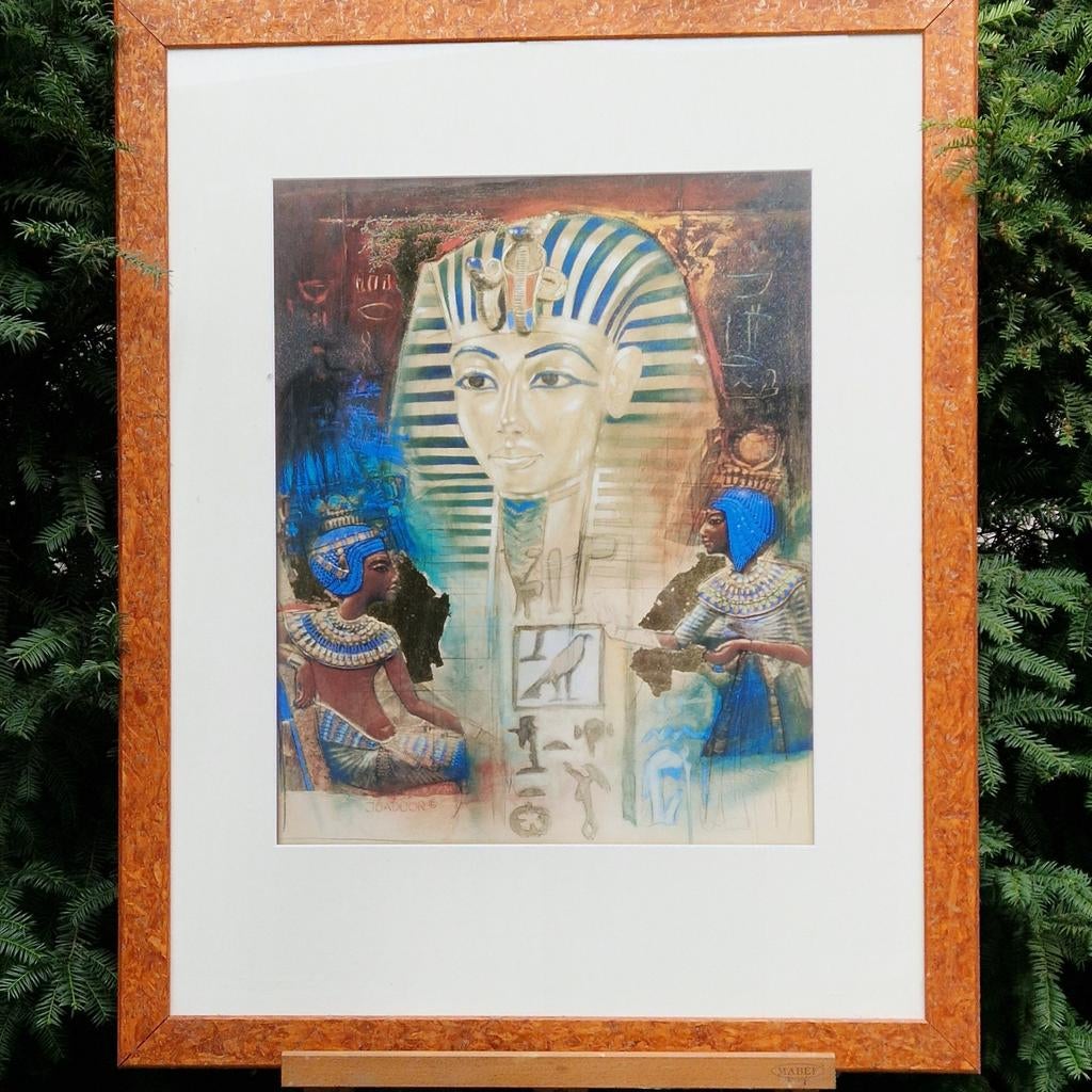 Joadoor | Toetanchamon | Kunstdruk | 80/100cm, Antiek en Kunst, Ophalen