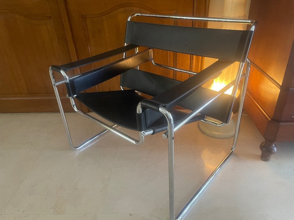 Meubels, Huis en Inrichting, Ophalen, Zwart, Leer, Zo goed als nieuw