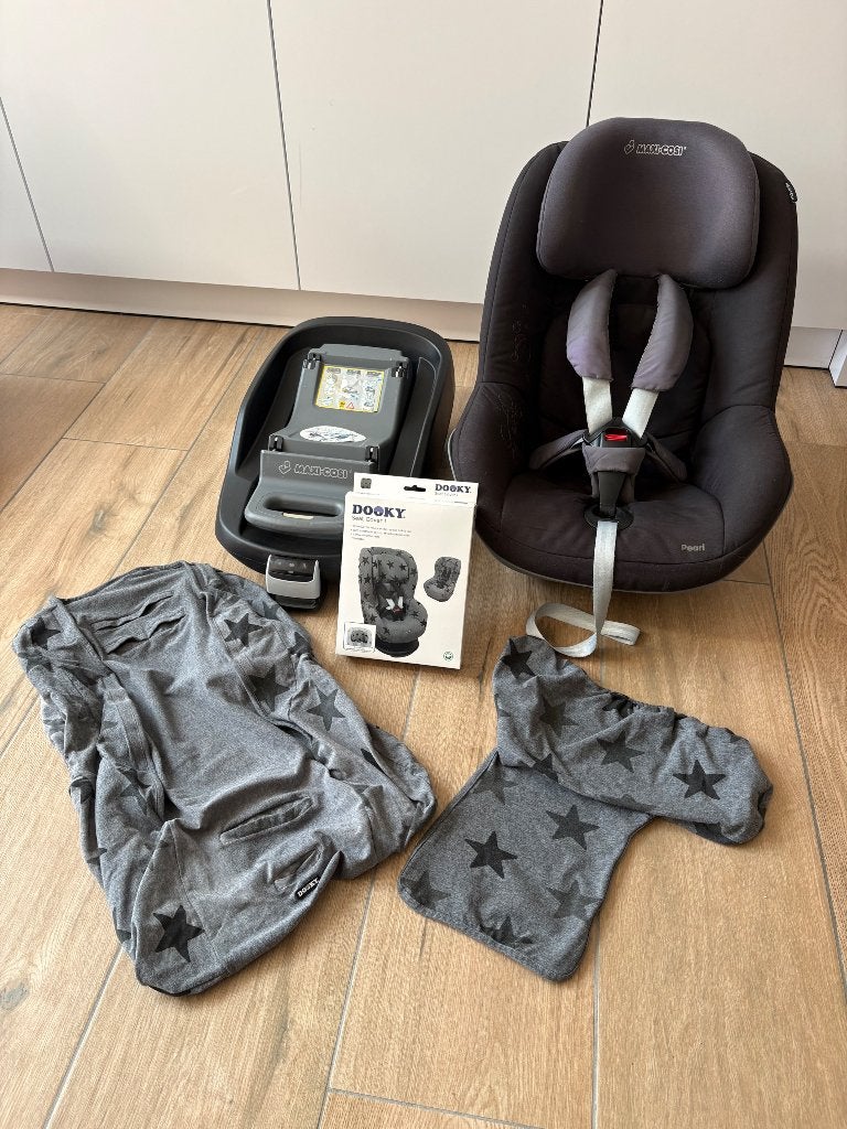 Maxi Cosi pearl autostoel met familyfix onderstel, Ophalen, Gebruikt, 9 t/m 18 kg, Verstelbare rugleuning