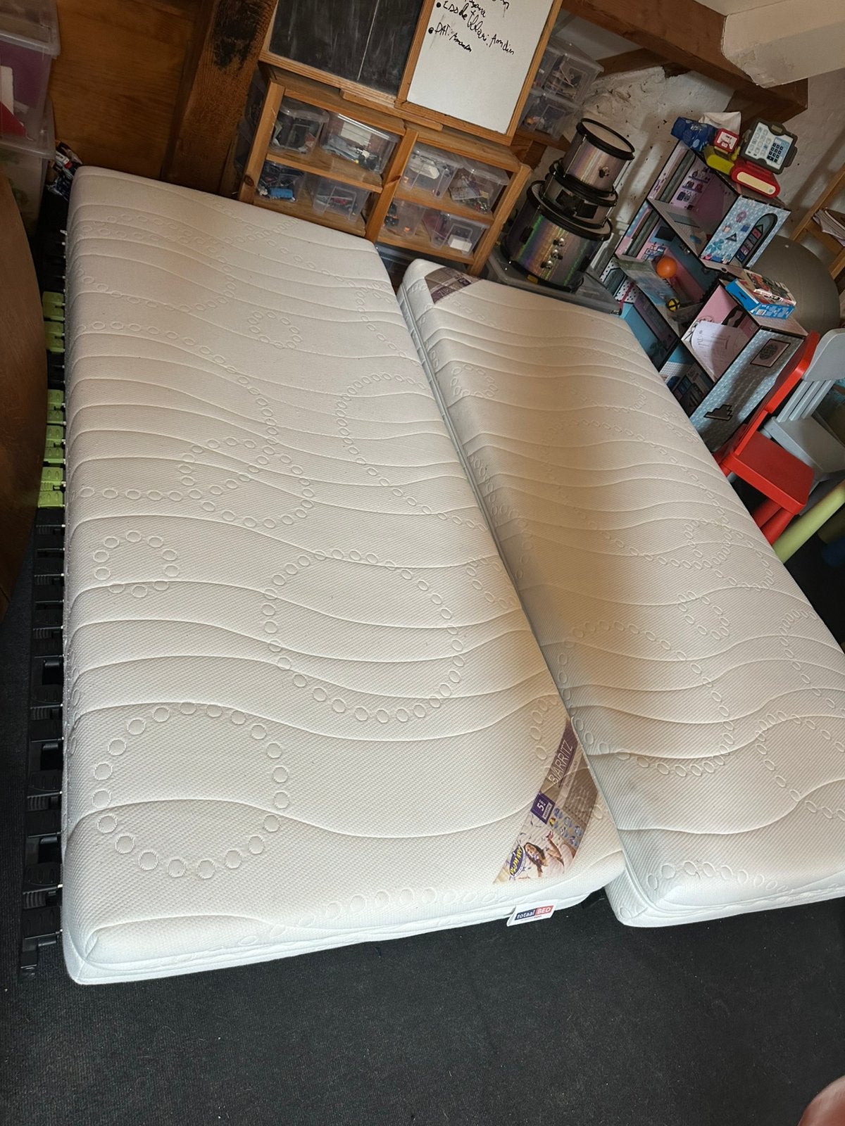 Lit king size 180cm ou 2x90cm, Matelas, Comme neuf, Enlèvement, 180 cm