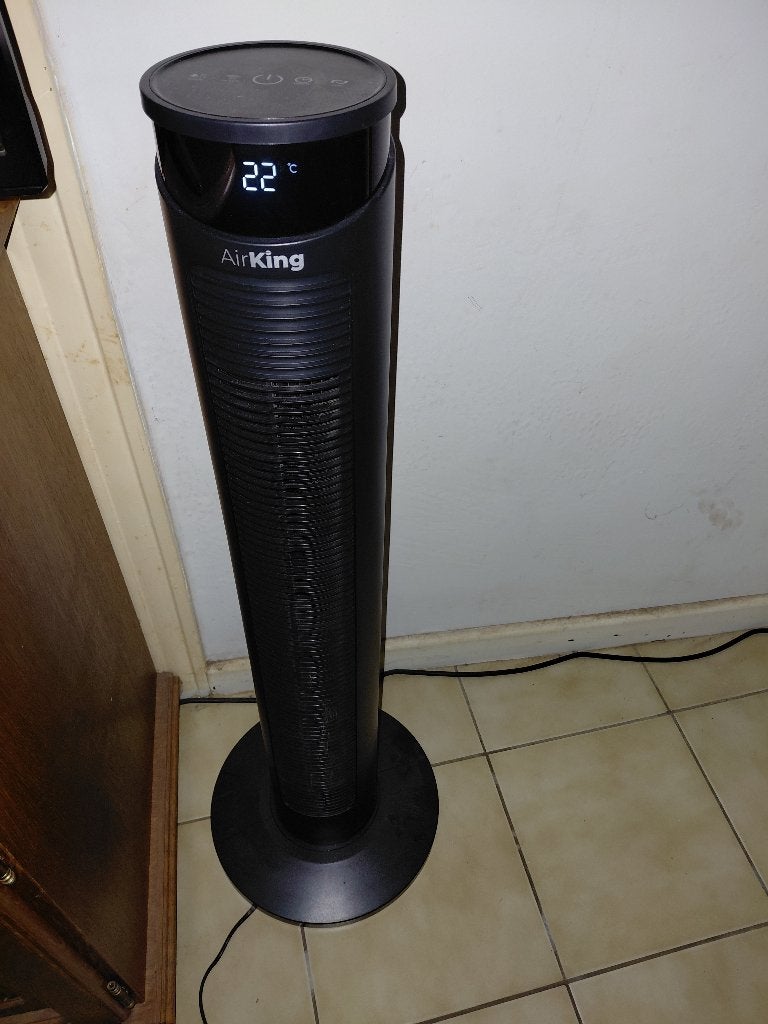 Ventilator Toren Air King zwart 94 cm hoog, Electroménager, Enlèvement, Ventilateur avec télécommande, Neuf, Ventilateur tour
