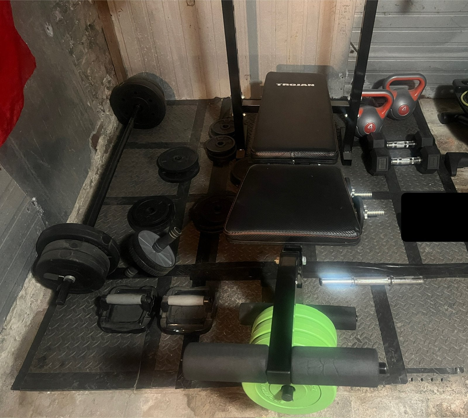 Uitgebreide halterbank, Sport en Fitness, Ophalen, Zo goed als nieuw, Benen