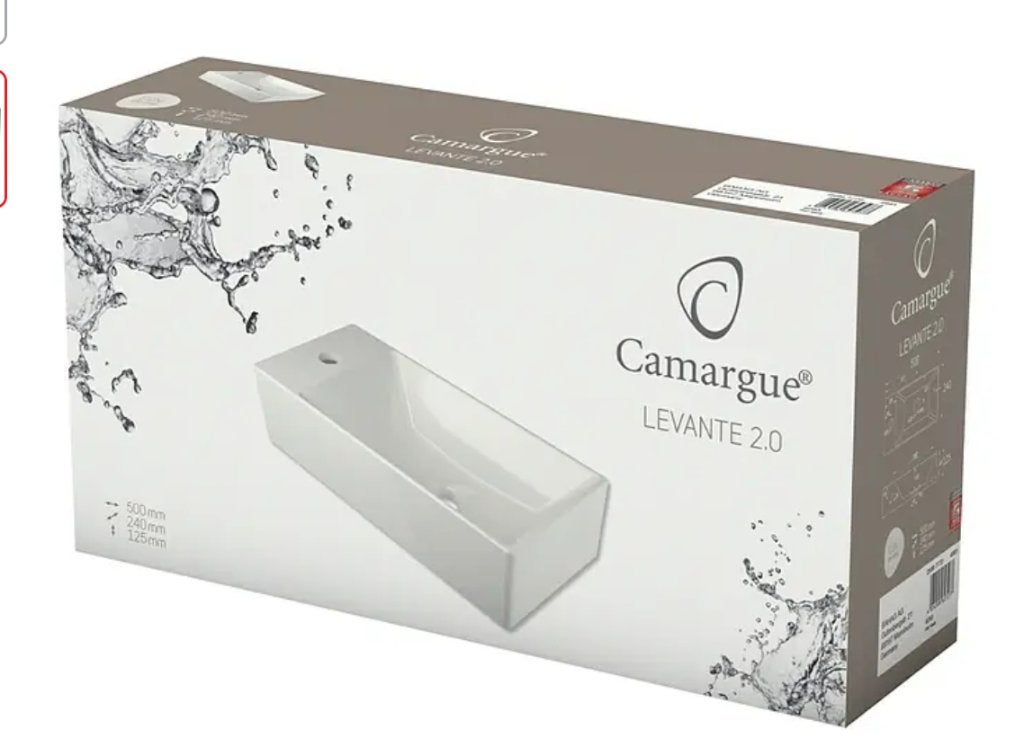 Camargue Opbouwwasbak Levante, Doe-het-zelf en Bouw, Sanitair, Ophalen, Nieuw, Wastafel