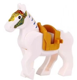 Lot de 20 chevaux blancs compatibles Lego, Neuf, Enlèvement ou Envoi, Lego, Ensemble complet