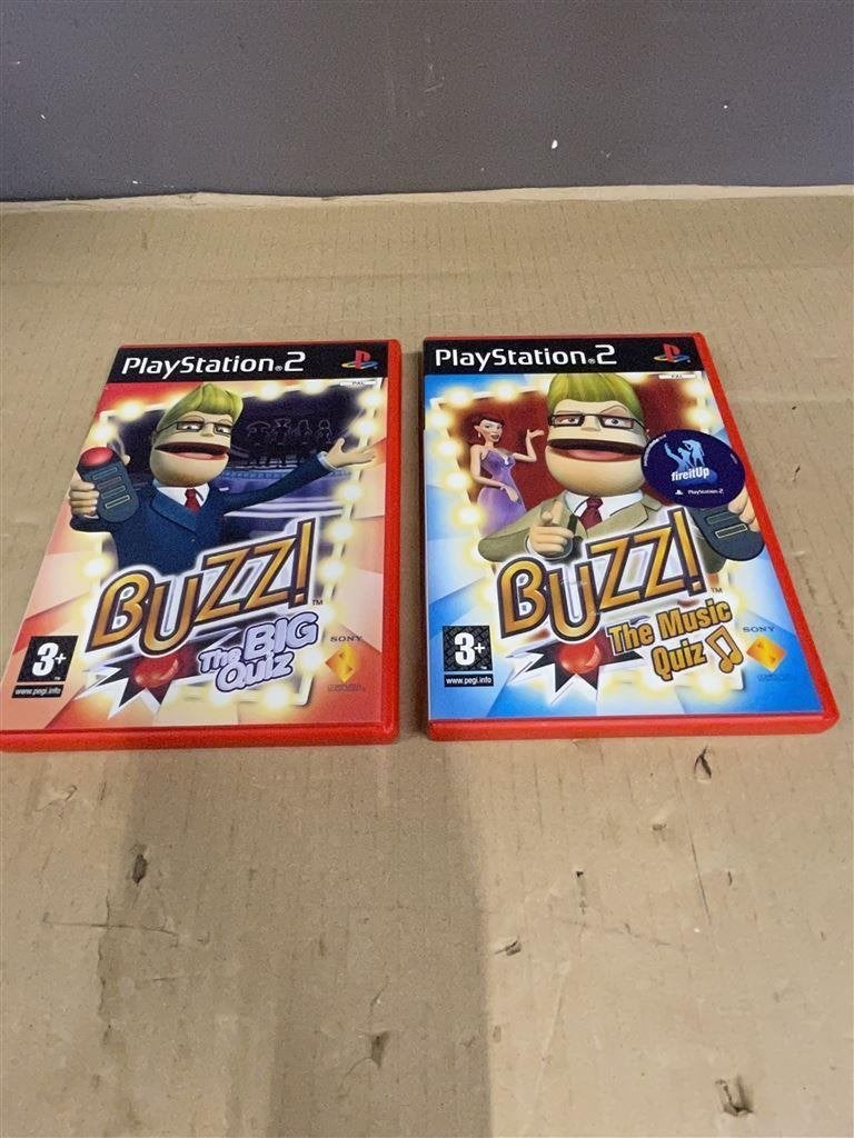 Playstation 2 Buzz the big quiz en the music quiz, Games en Spelcomputers, Ophalen of Verzenden, Zo goed als nieuw