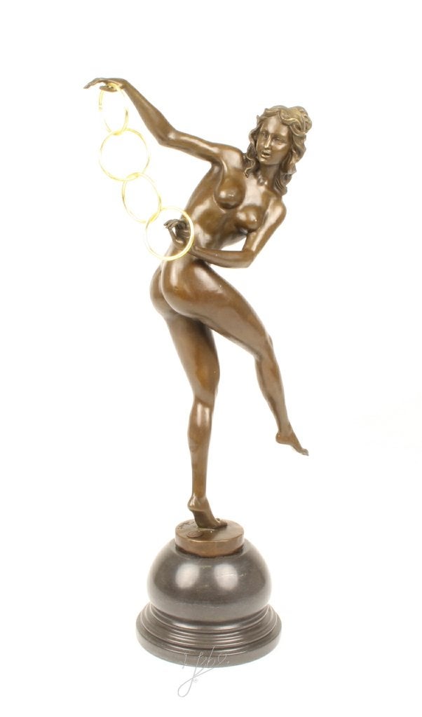 Sculpture en bronze exclusive — Les anneaux magiques