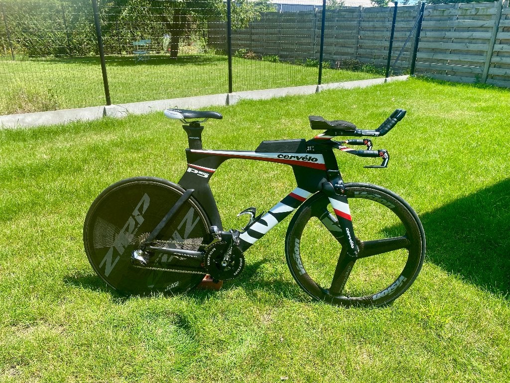 Triathlon fiets: Cervélo P5, Fietsen en Brommers, Fietsen | Racefietsen, Gebruikt, Carbon, 53 tot 57 cm, Ophalen