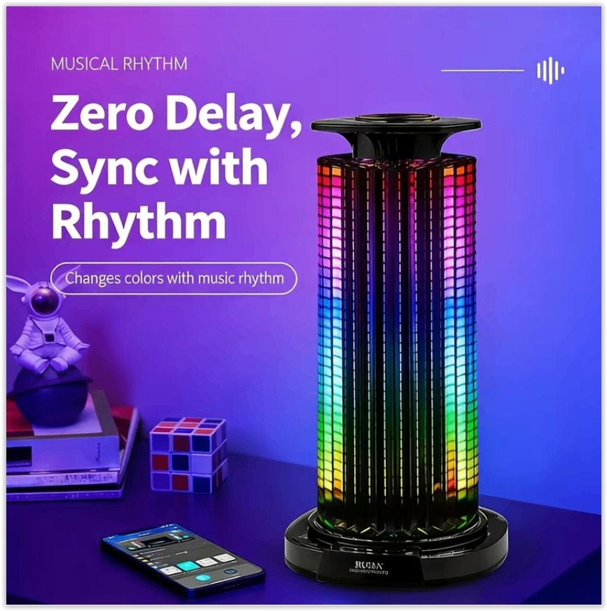 1 pièce Lampe à motif quadrillé RVB à comm, Enlèvement ou Envoi