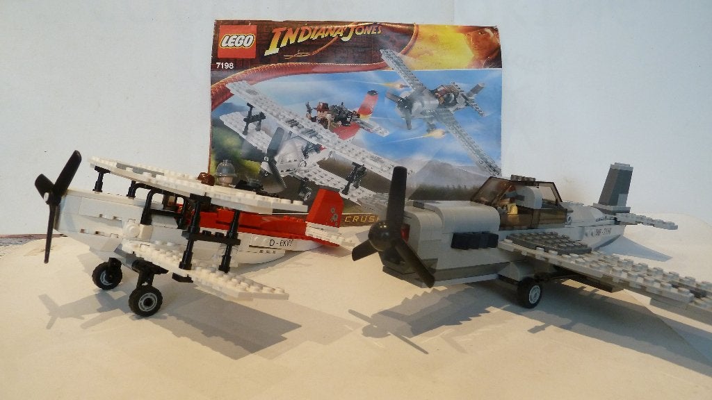 Lego Indiana Jones Last Crusade 7198 Fighter Plane Attack, Lego, Ophalen of Verzenden, Zo goed als nieuw, Inclusief instructies