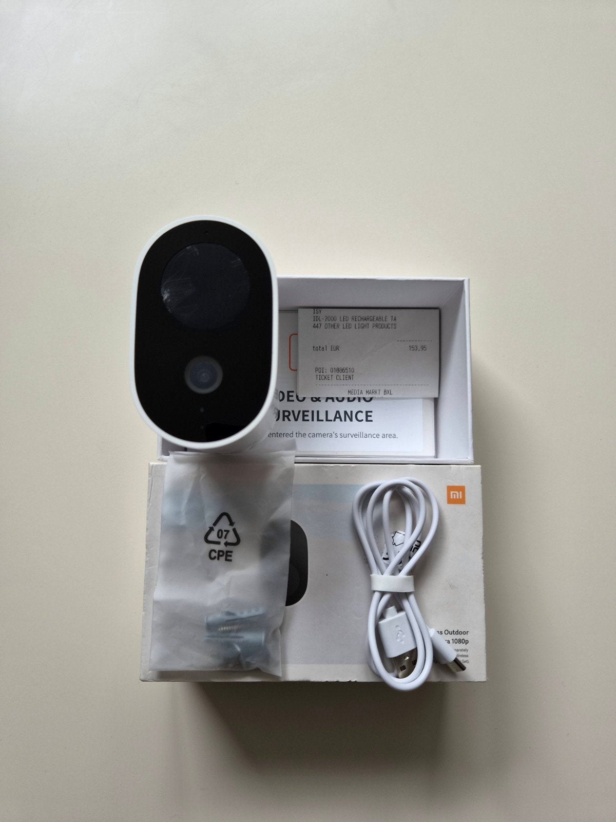 Xiaomi Mi draadloze 1080p bewakingscamera voor buiten, Audio, Tv en Foto, Ophalen of Verzenden, Nieuw, Buitencamera